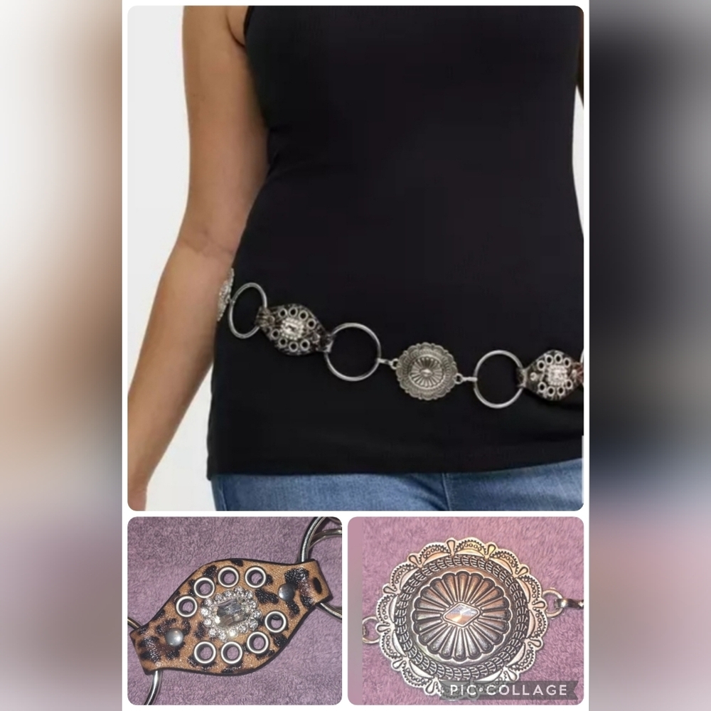 🆕️🤠 MEDALLION CHAIN LINK WESTERN BELT🤠